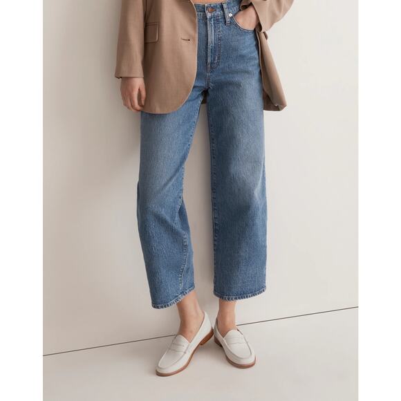 Madewell The Perfect Vintage Wide-Leg Crop Jeans Cresslow Wash